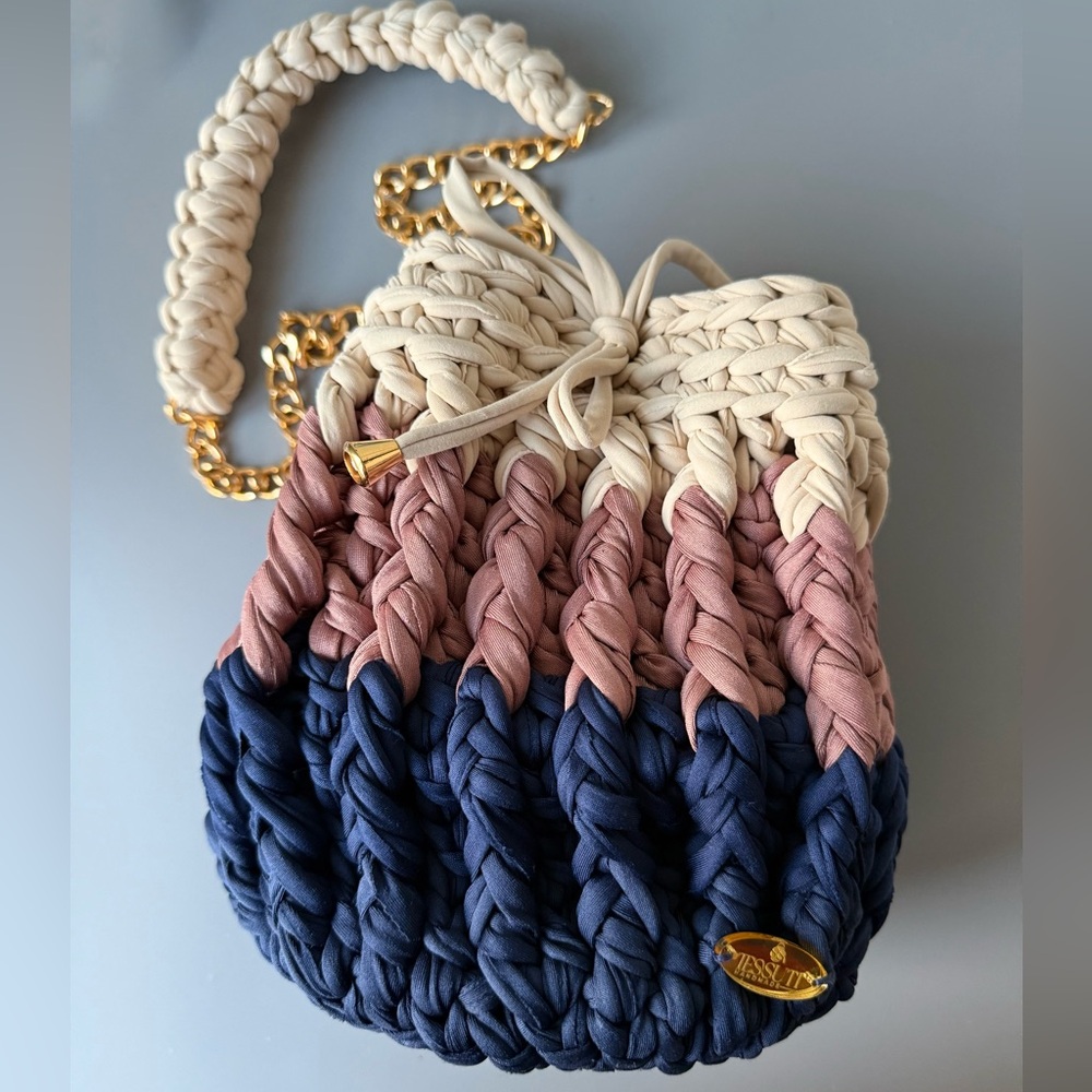 Handmade Multicolor Knit Bag